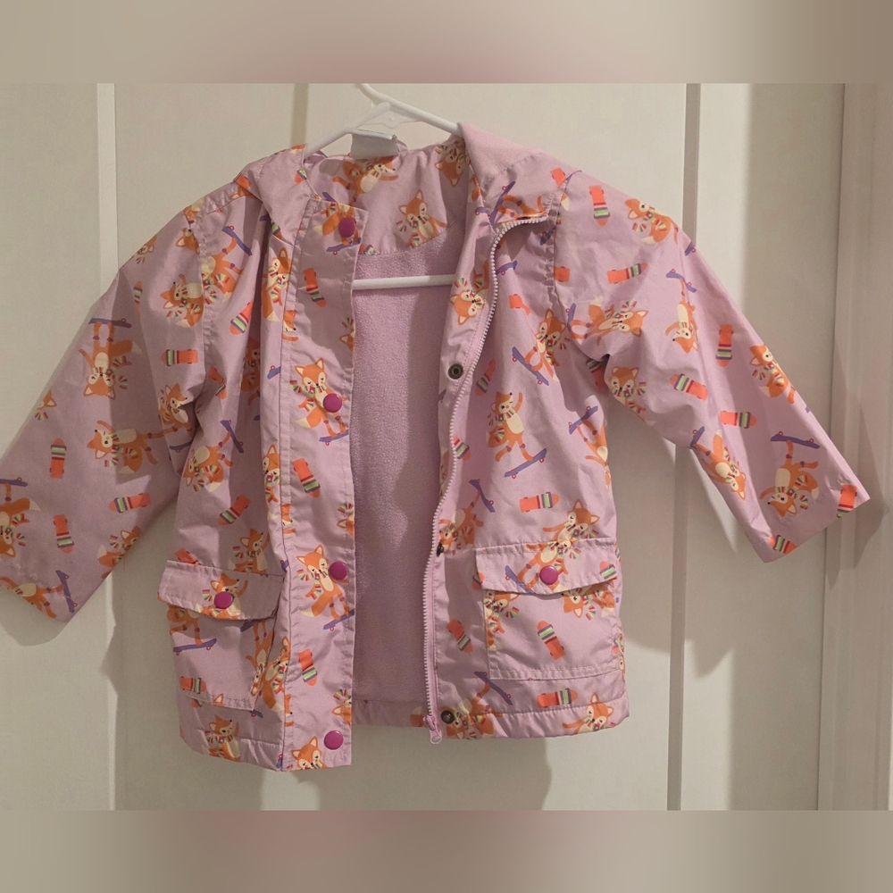 Charlie Paige Kids Lavender Animal Print Raincoat